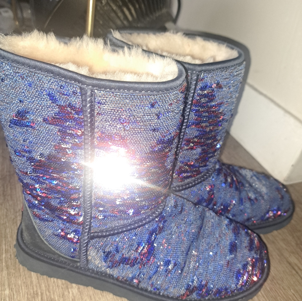 UGG Blue Sequin Boots